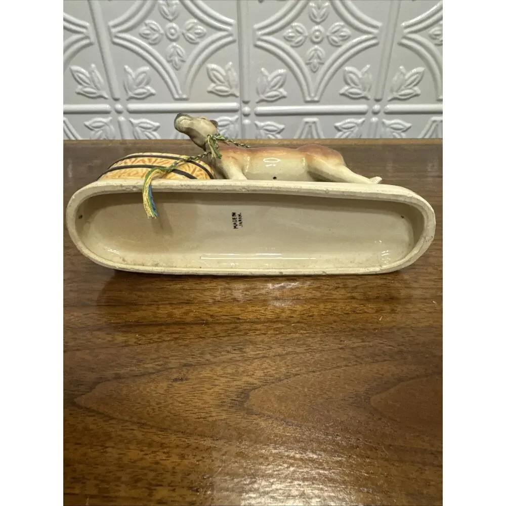 Vintage Japan Horse Planter Mare Ceramic Brown Figurine